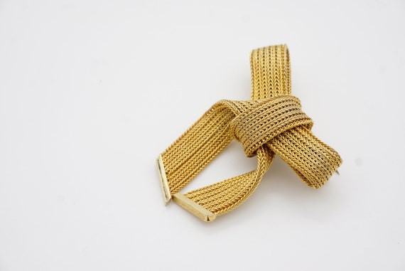 Christian Dior GROSSE 1969 Vintage Striped Bow Ri… - image 8