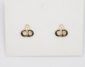 アクセサリー Christian Dior logo earrings Vintage Vintage Christian Dior Logo Drop Earrings