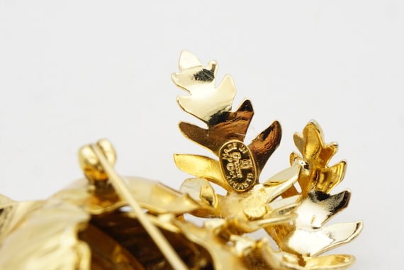 Christian Dior GROSSE 1961 Vintage Sculpted 3D Vivid Rose Flower