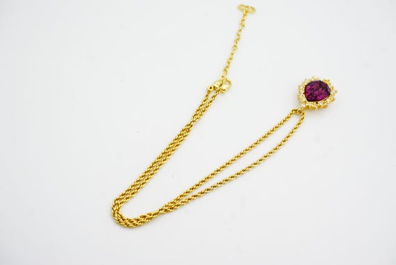 Christian Dior Vintage 1980s Amethyst Crystals Water Tear Drop