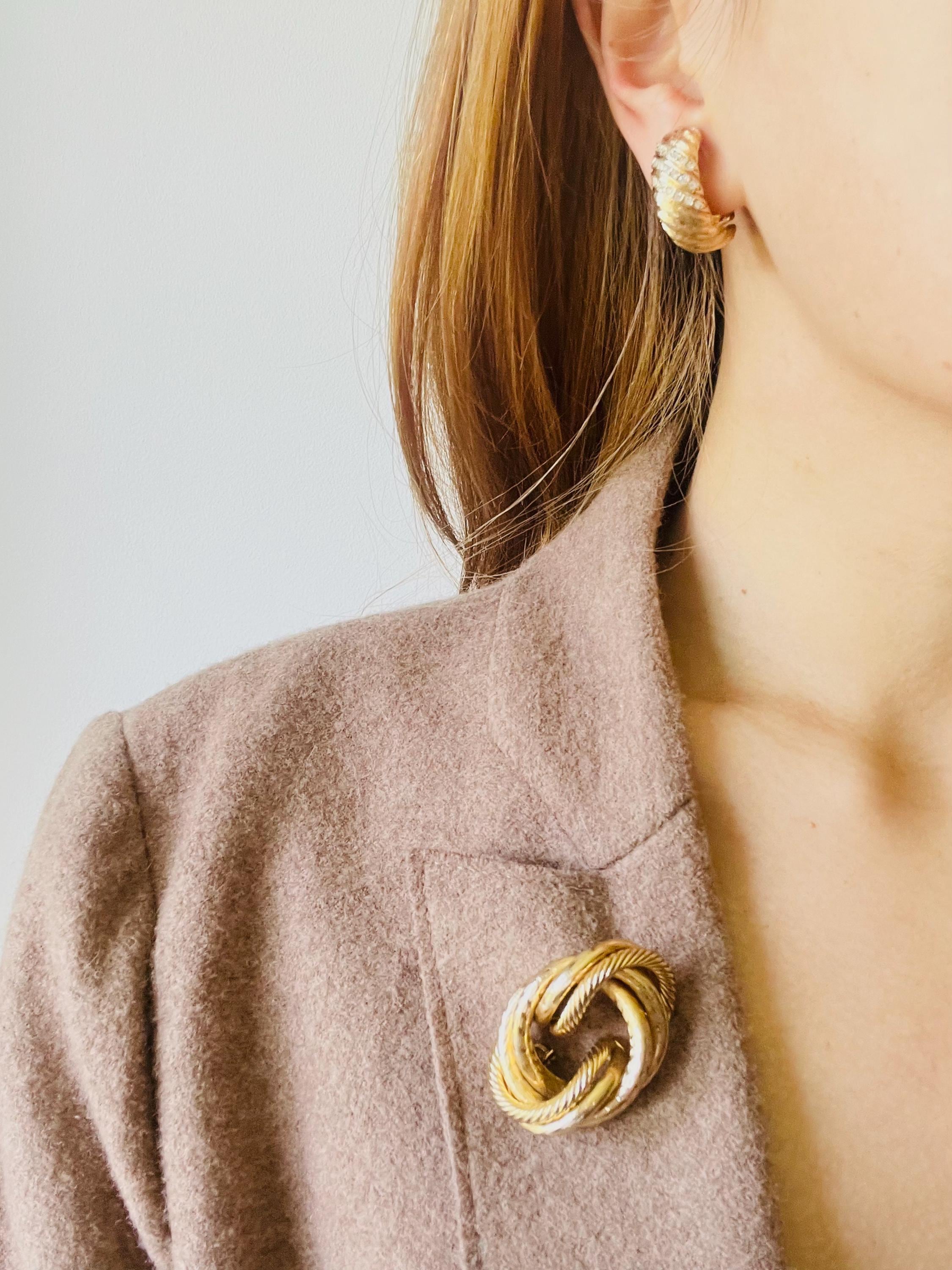 Christian Dior GROSSE 1964 Double Rope Wavy Twist Knot Swirl