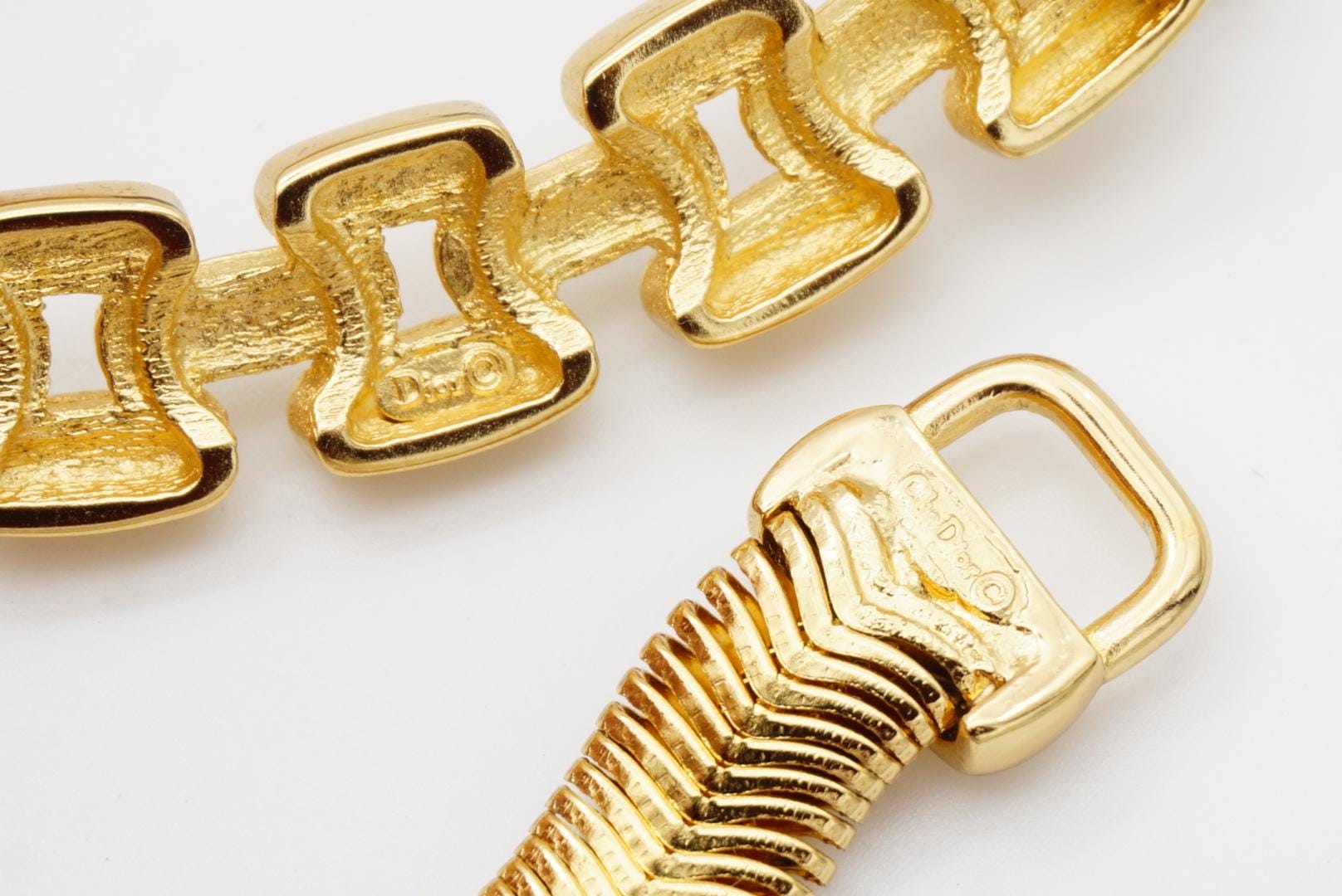 Christian Dior Vintage 1980s Interlinked Crystals Bib Omega Snake