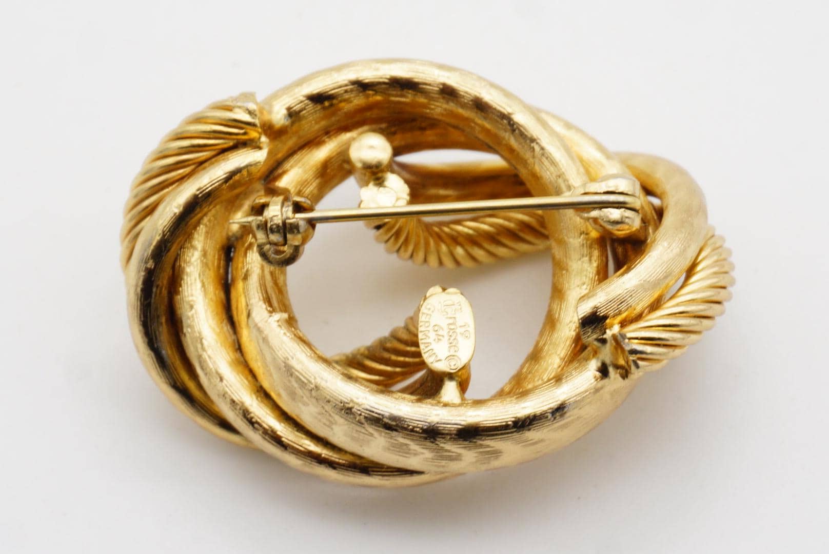 Christian Dior GROSSE 1964 Double Rope Wavy Twist Knot Swirl
