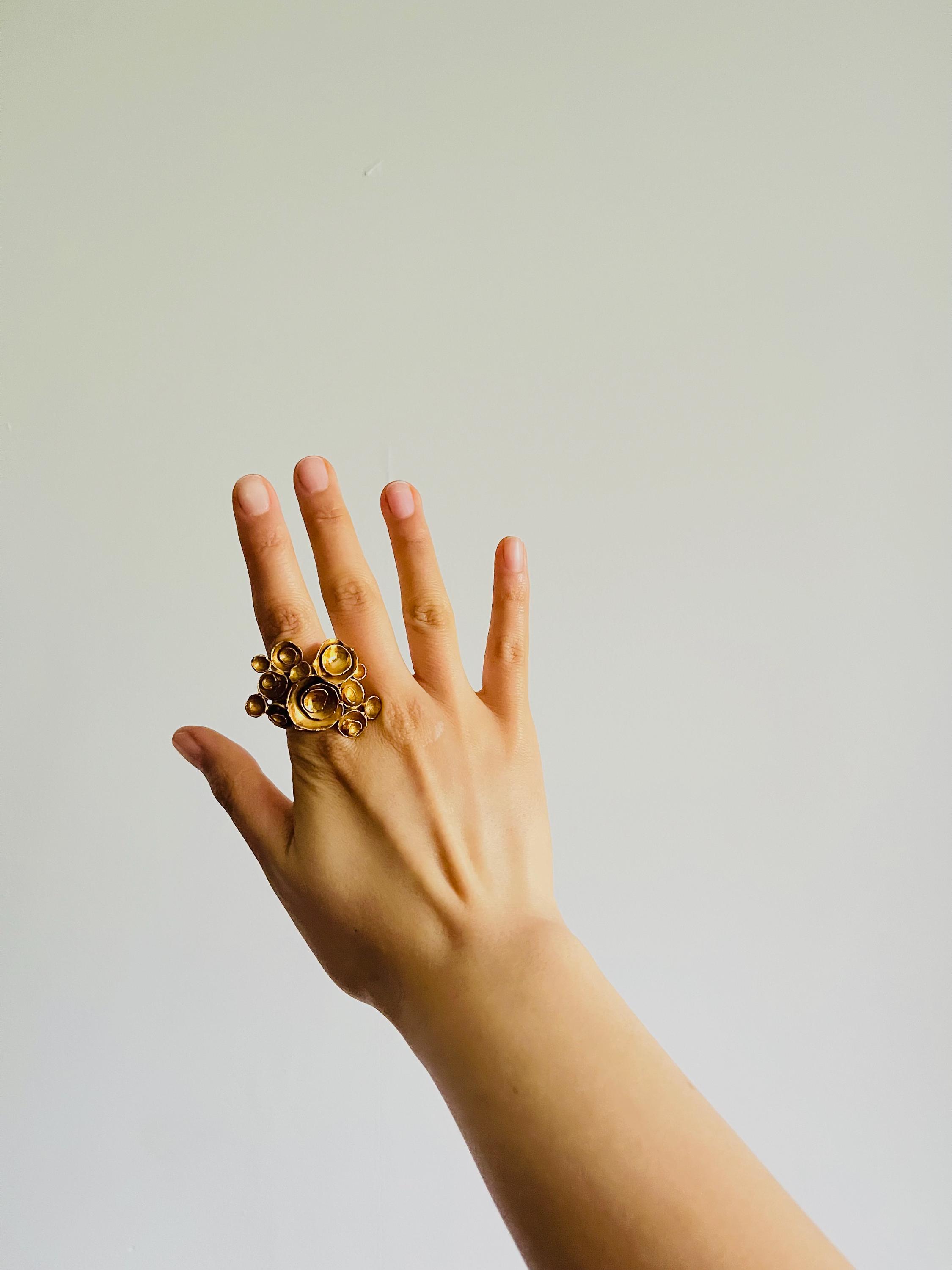 Yves Saint Laurent YSL Arty Cluster Swirl Flowers Statement