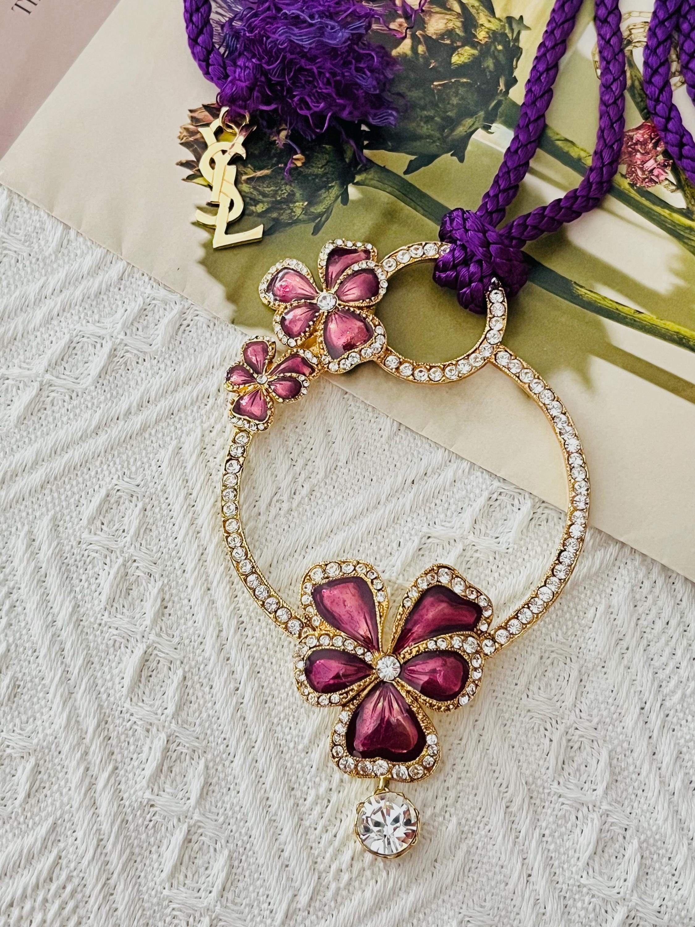 ヴィンテージ Yves Saint Laurent パンジーネックレス レア YVES SAINT 