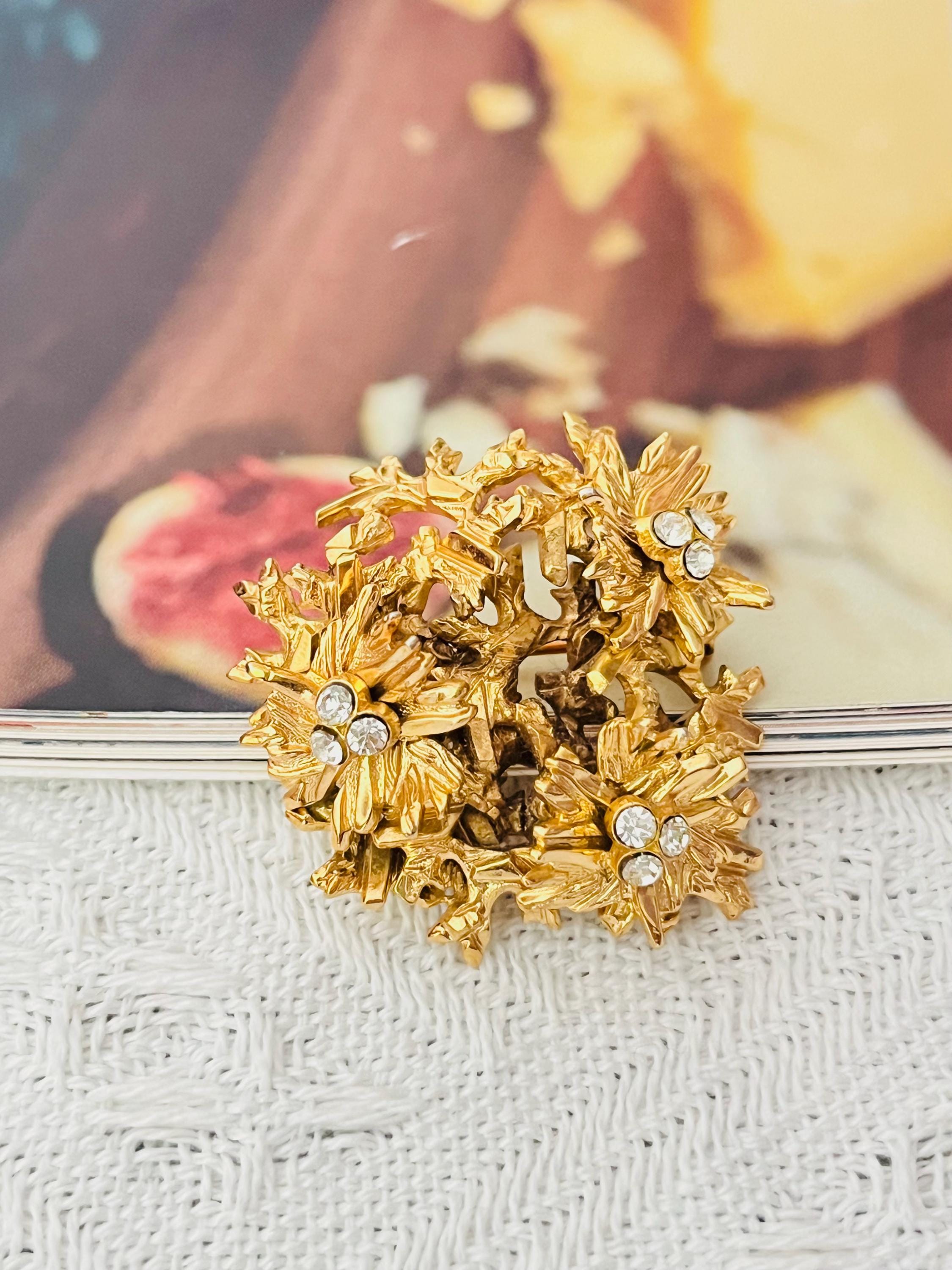 希少 Dior ヴィンテージ ゴールド フラワー 大ぶり ブローチ il_1080xN.6731579977_bhqs.jpg