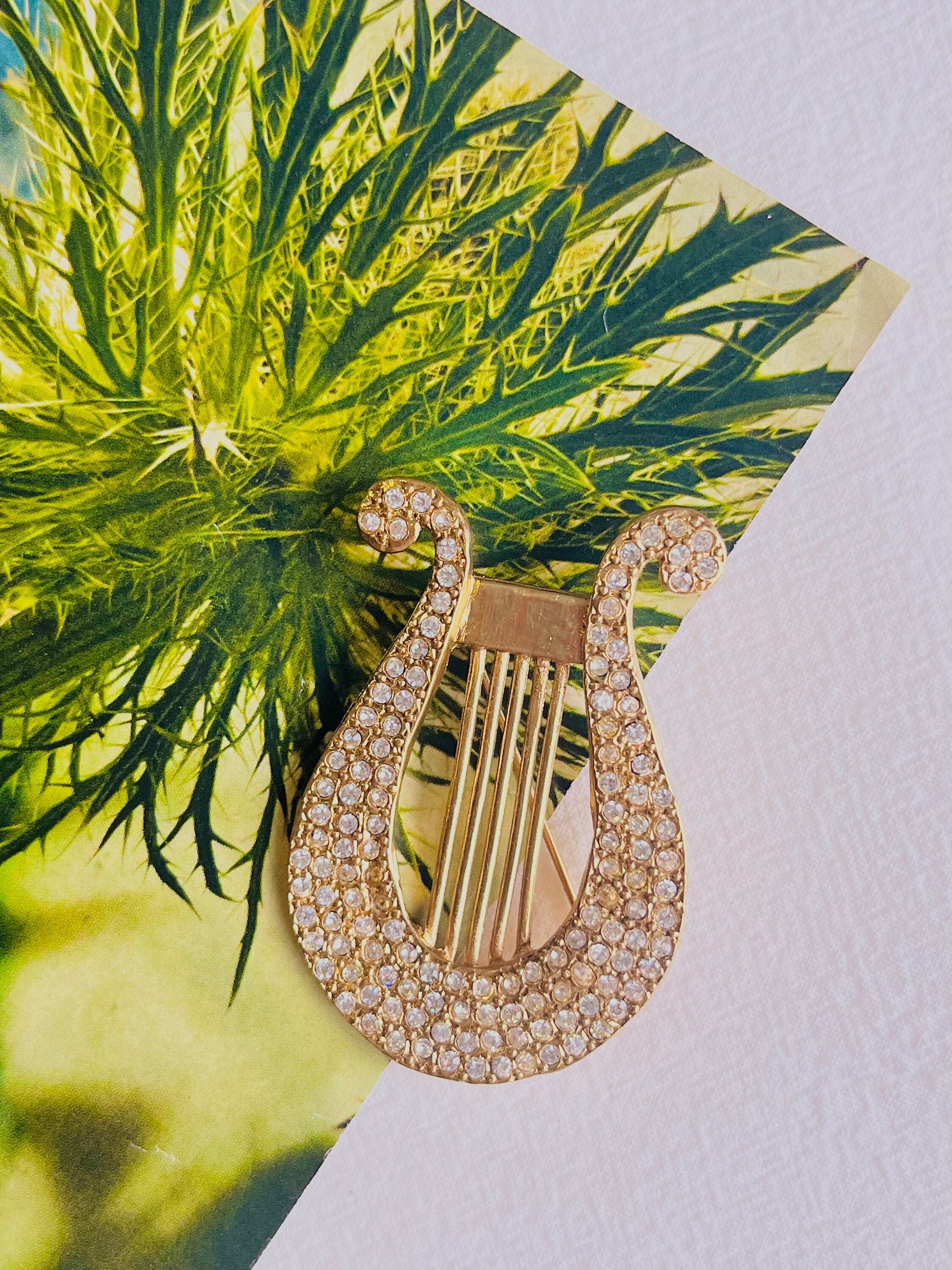 Yves Saint Laurent YSL Vintage Large Lyre Harp Crystals Openwork Brooch, Gold, Mom, Girl, Wife, Y2K, Him, Men, Anniversary, Birthday Gift - Etsy Yves Saint Laurent YSL Vintage Large Lyre Harp Crystals Openwork Brooch, Gold, Mom, Girl, Wife, Y2K, Him, Men, Anniversary, Birthday Gift - Etsy