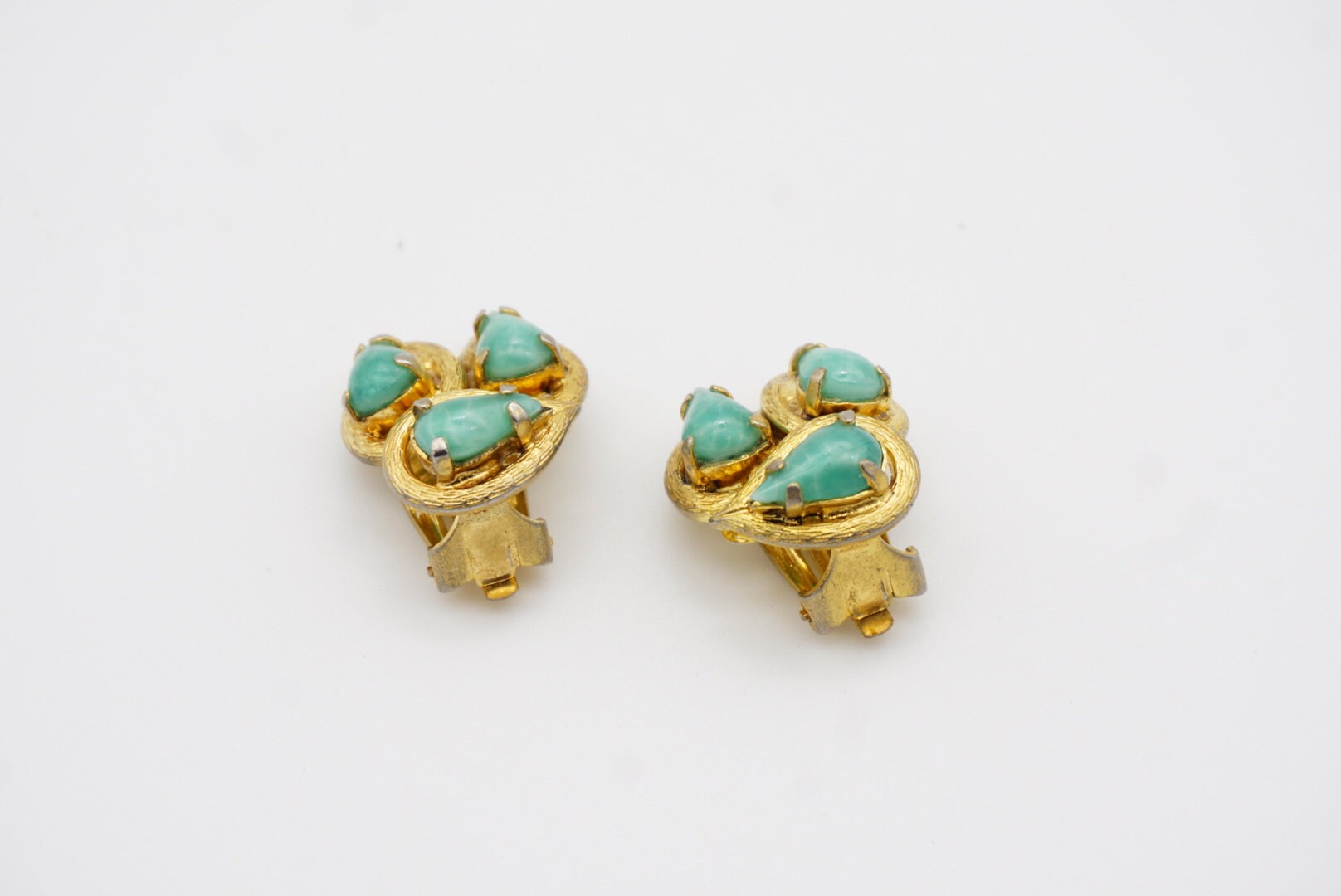 Christian Dior 1965 Vintage Emerald Jade Green Trio Water