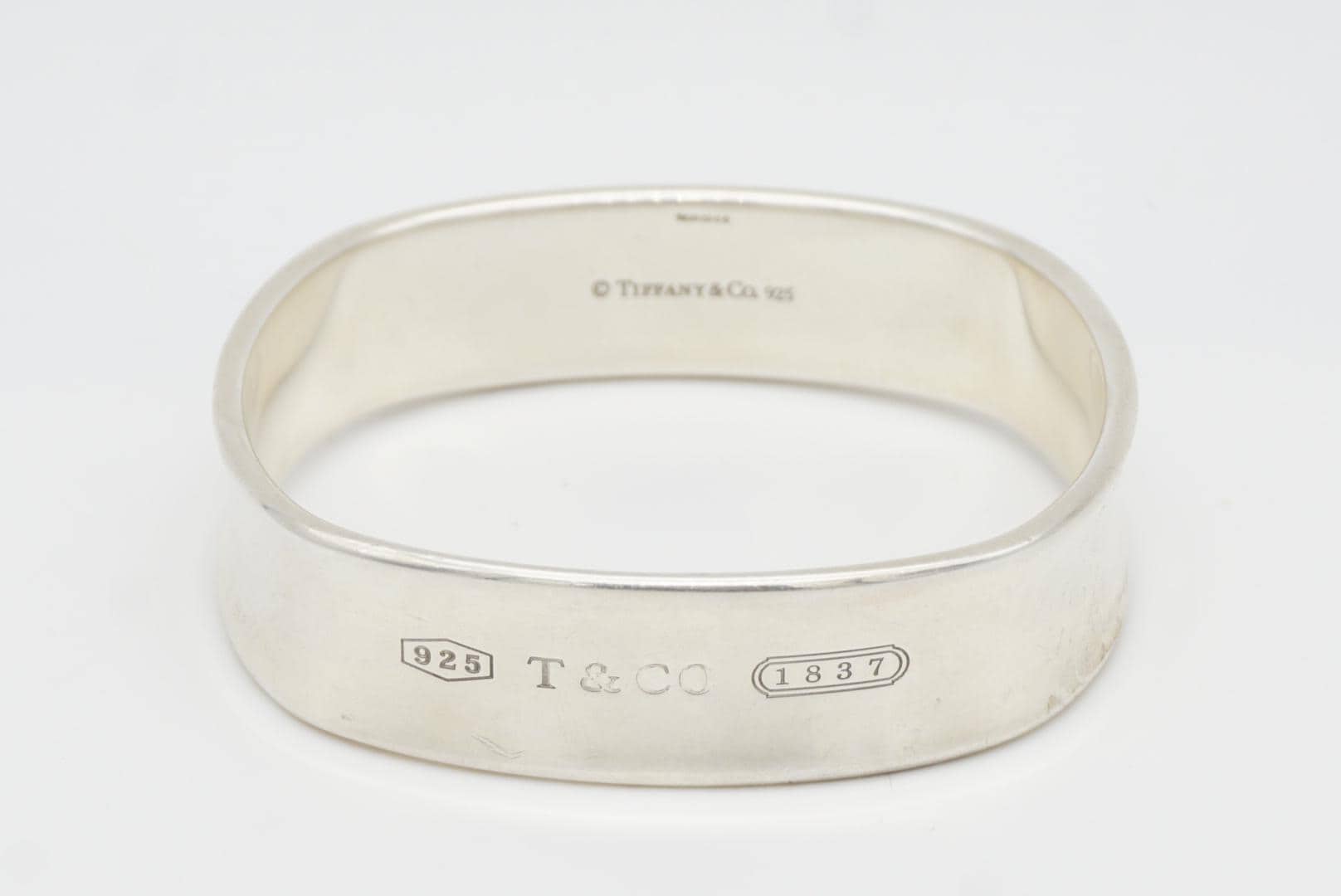 Tiffany & Co. 1837 Vintage Cushion Square Bangle Bracelet 925