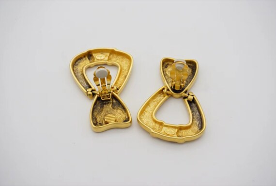 Givenchy Vintage Triangle Heart Love Black Hoop M… - image 8