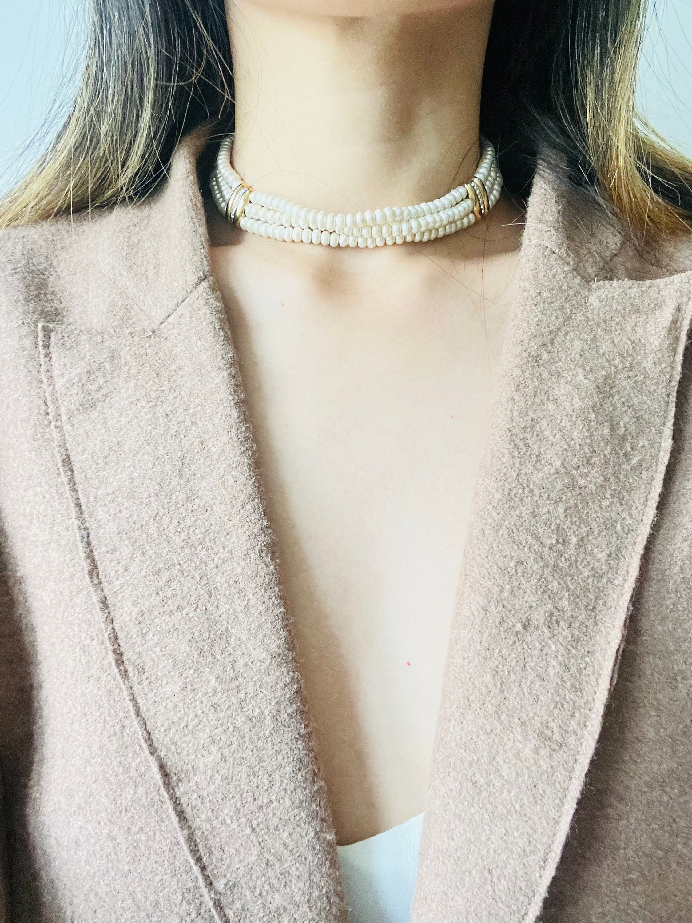 Christian Dior GROSSE 1960年代 トリオ ホワイト ビーズ パール 