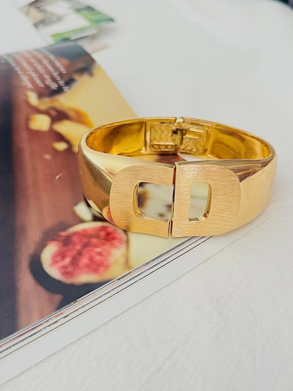Dior リング Christian Dior Petit CD Logo Gold Tone Rhinestone Ring Set