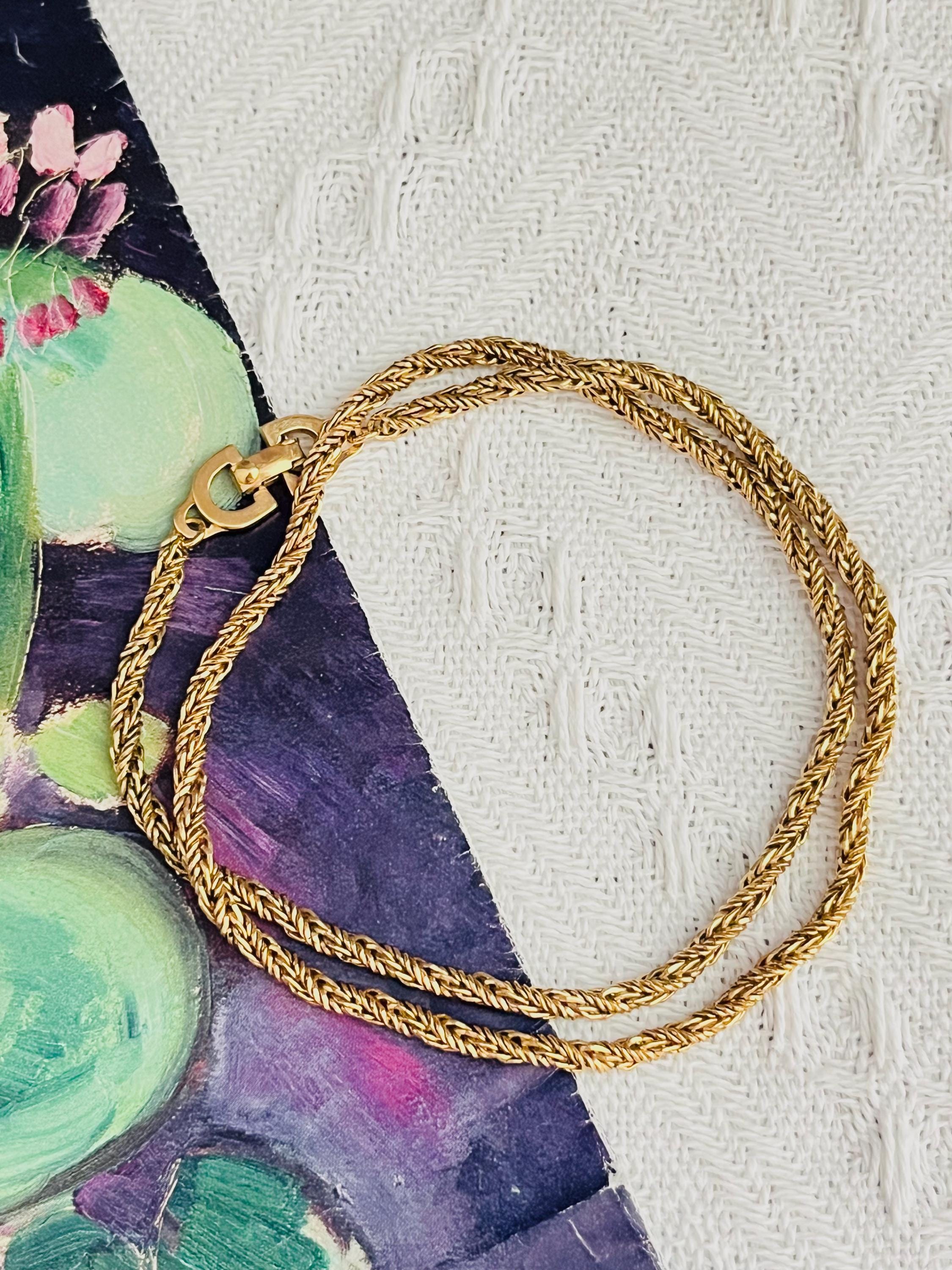 Christian Dior Vintage 1980 Wheat Mesh Twist Chain Rope Versatile
