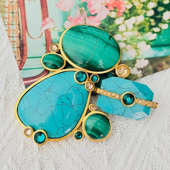 Vtg Christian Dior by John Galliano Gold Flame D Brooch | eBay