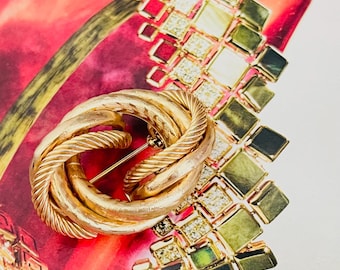 Christian Dior GROSSE 1964 Double Rope Wavy Twist Knot Swirl