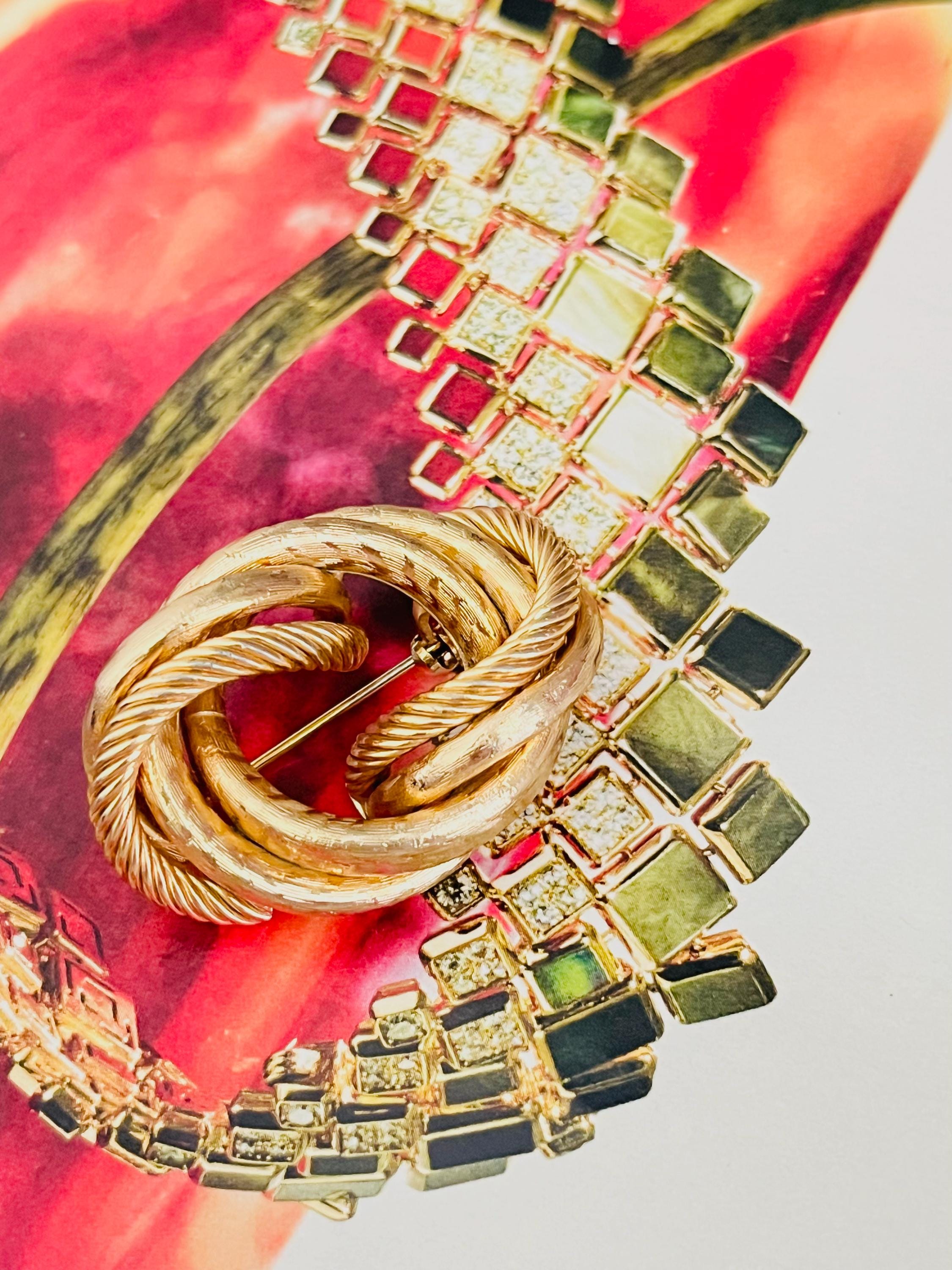 Christian Dior GROSSE 1964 Double Rope Wavy Twist Knot Swirl