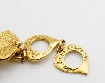 vintage Yves saint Laurent リーフ ブレスレット Yves Saint Laurent YSL Vintage Large Four Clover Flower Circle