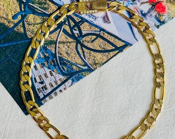 Givenchy Vintage 1980s 4G Logo Interlocked Crystal Figaro Chain