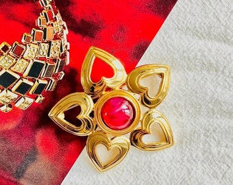 クリスチャン・ディオール ヴィンテージ ラージ ルビー カボション