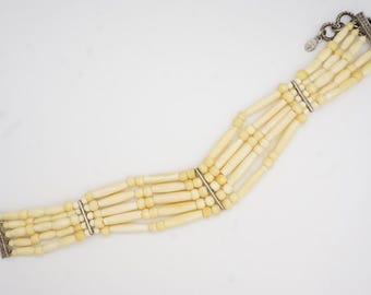 CHRISTIAN DIOR John Galliano 1998 Maasai Ivory Beads 5 Strands