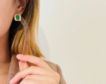 松*様 Christian Dior グリーンジュエリーセット Christian Dior Vintage 1980s Gripoix Emerald Octagon