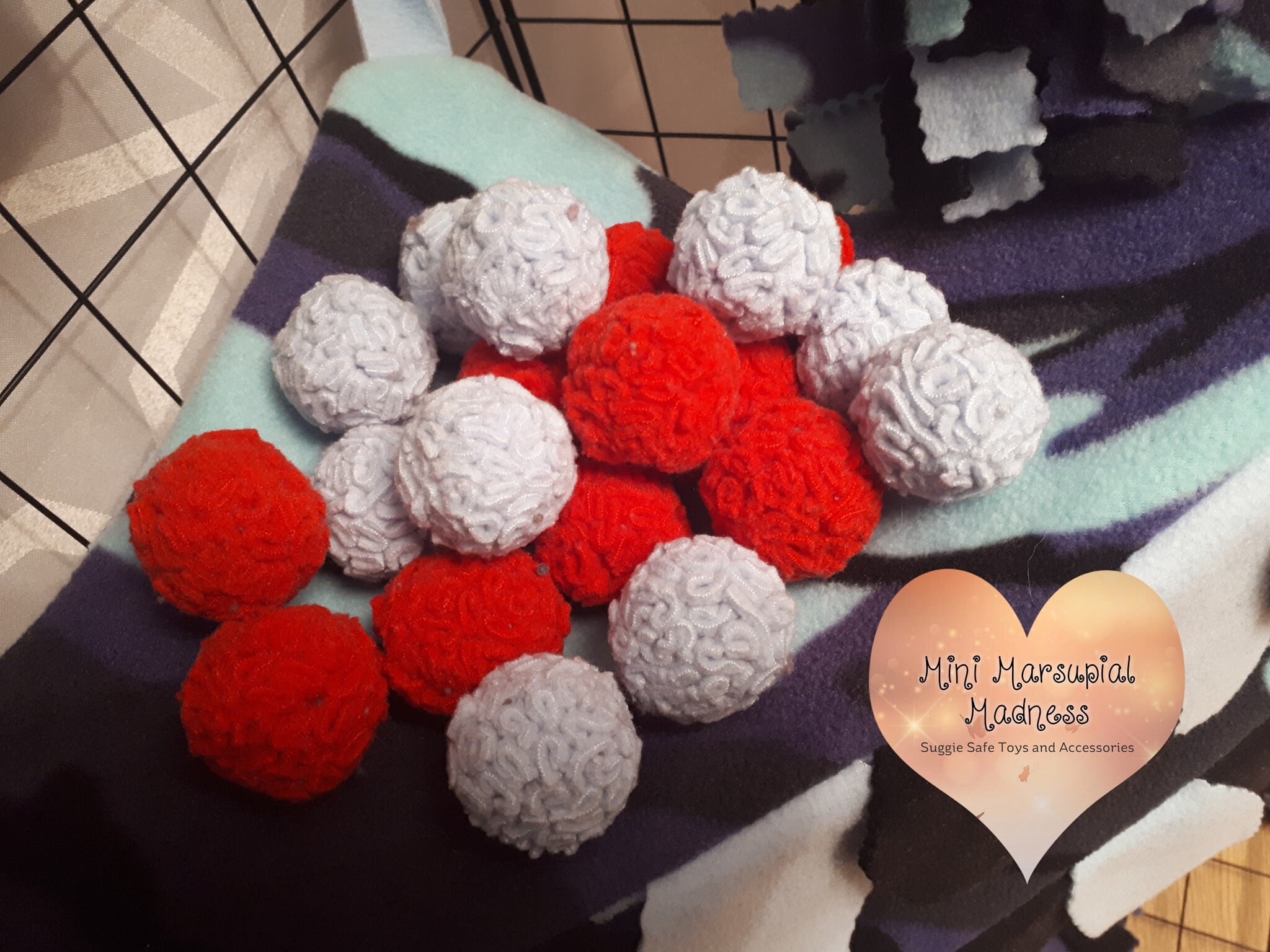 20 X Fleece Pom Poms Pet Toy Suitable for Sugar Gliders Etsy