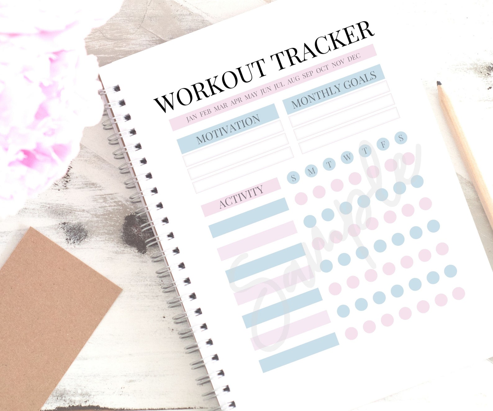Workout Tracker PRINTABLE | Etsy