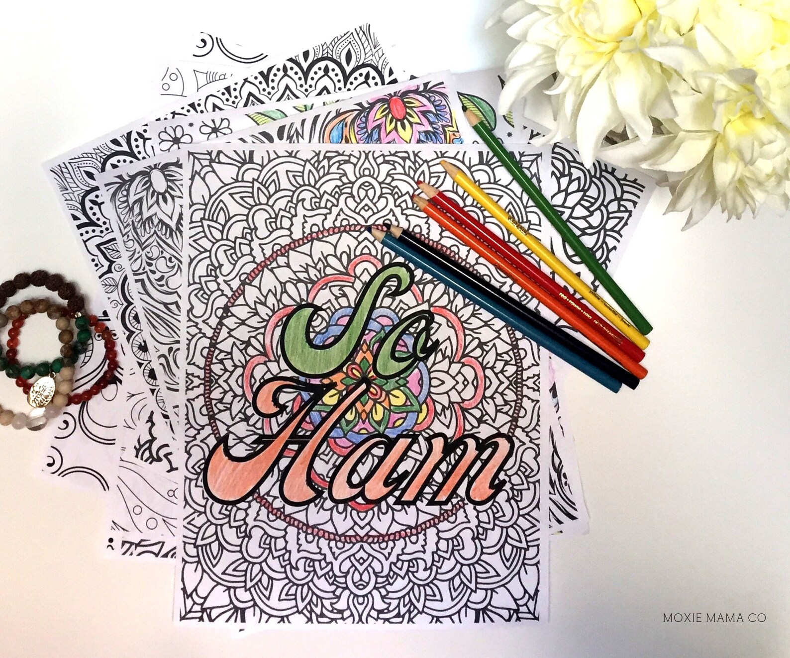 Inspiring Mantra Coloring Pages for Adults 12 Printable Coloring Pages ...
