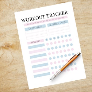 Workout Tracker PRINTABLE | Etsy