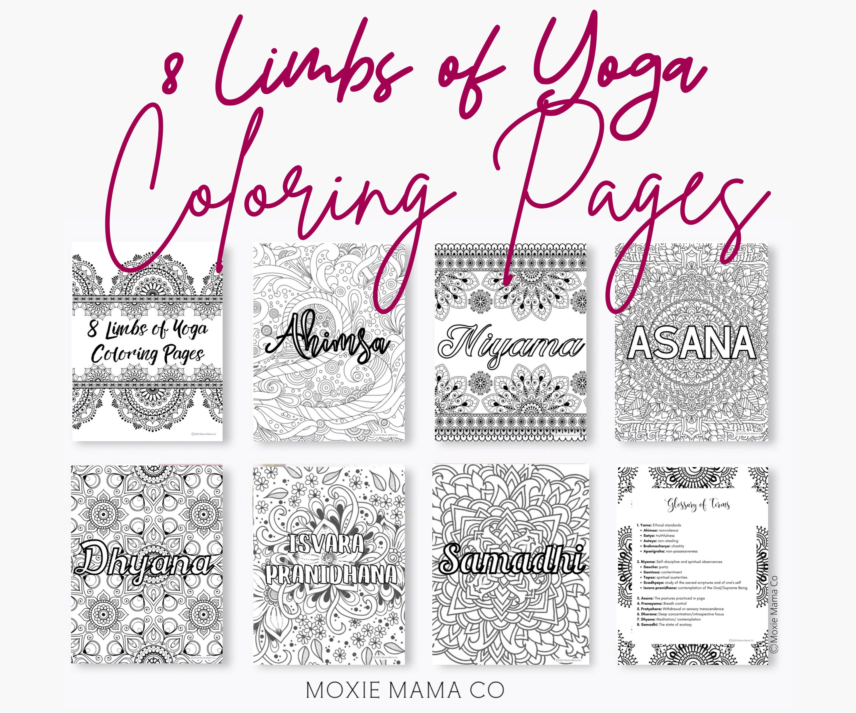 Inspiring 8 Limbs of Yoga Coloring Pages for Adults 18 Printable