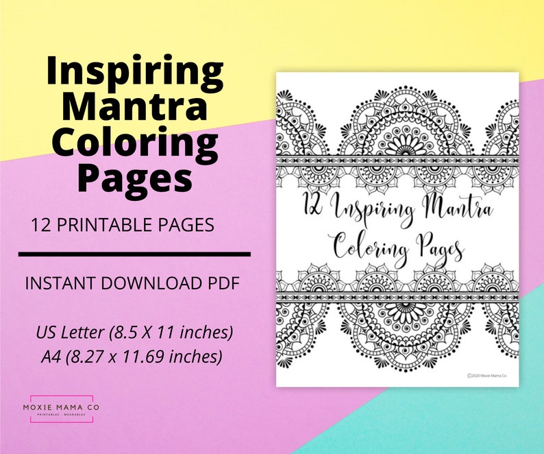 Inspiring Mantra Coloring Pages for Adults 12 Printable Coloring Pages ...
