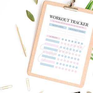 Workout Tracker PRINTABLE | Etsy