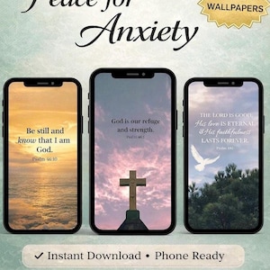 60 Christian iPhone Wallpapers | Bible Verse Lock Screen (Digital Download)