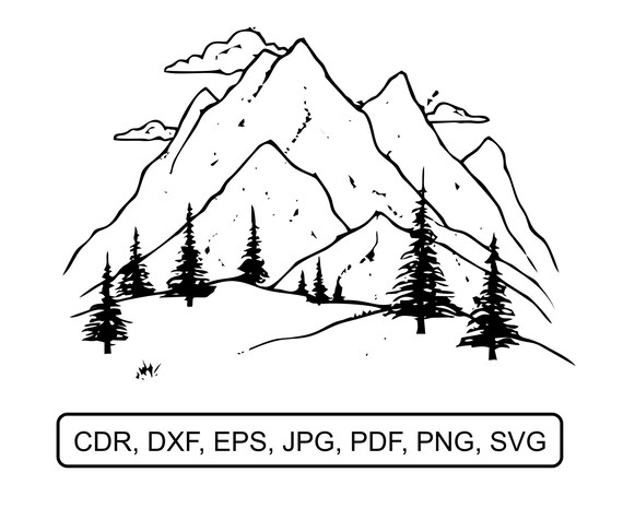 Mountain Svg Adwenture Svg Landscape Svg Nature Svg Etsy