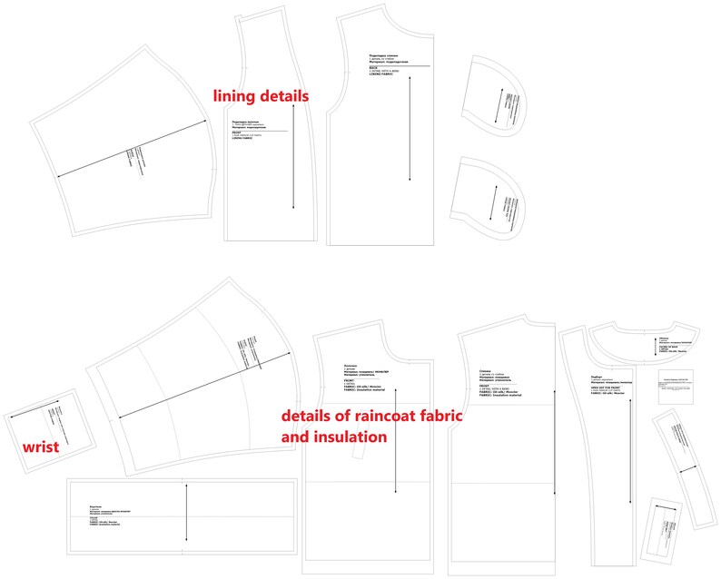 Warm Jacket Pattern PDF Puffer Jacket Loose jacket women Etsy