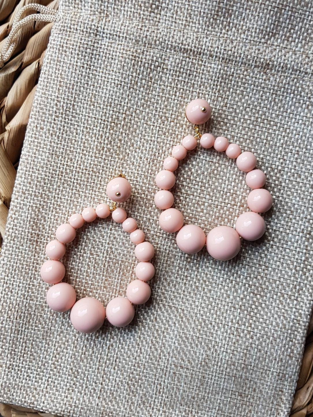 Boucles d'oreille créoles perles : accessoires-femme par littlethings