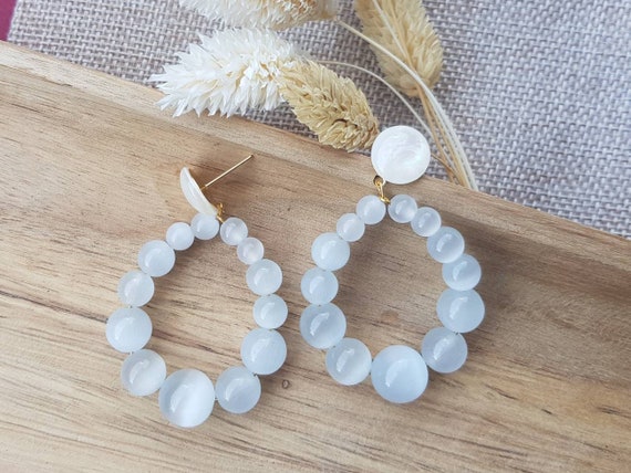 Pearl creole earrings deals