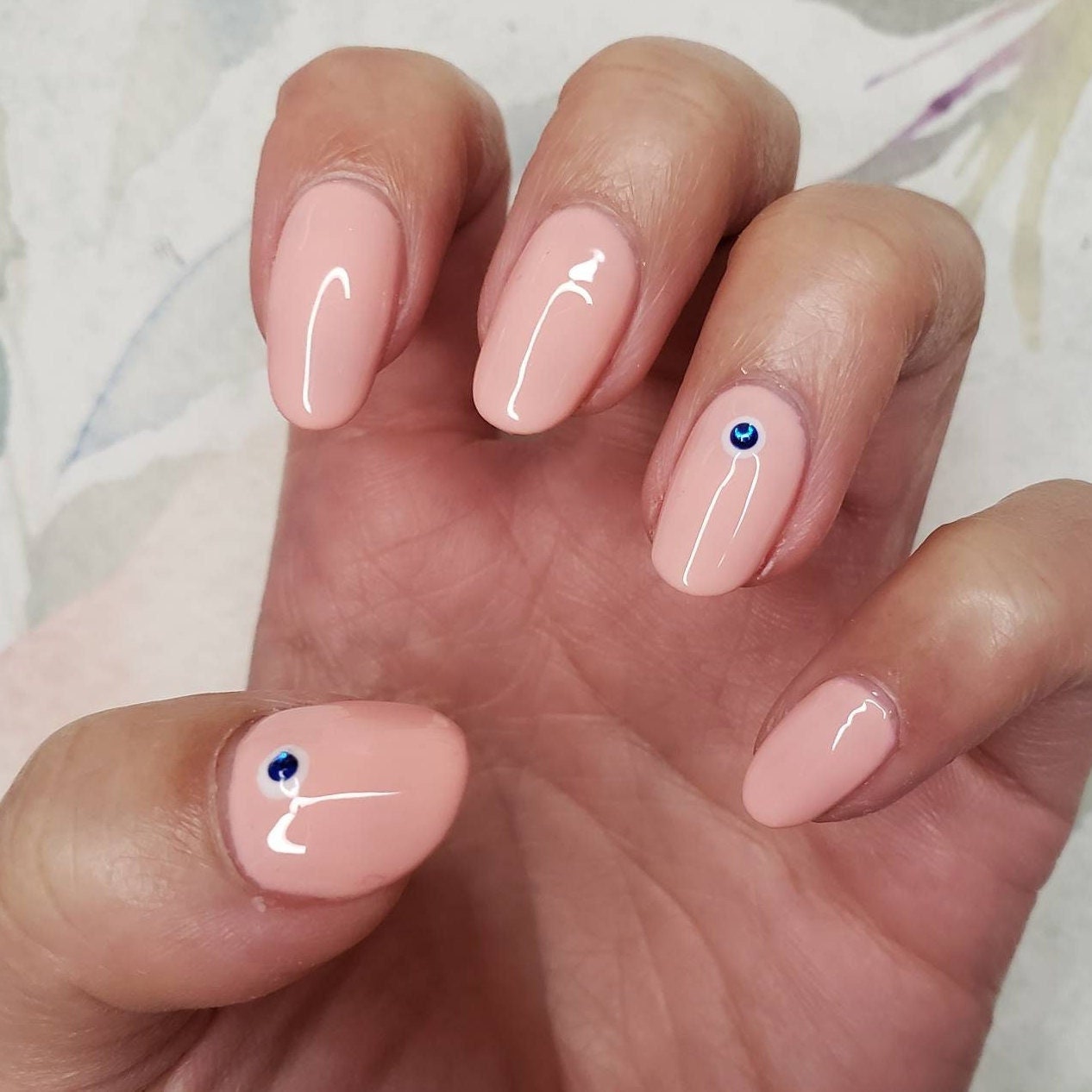 Simple Gem Eye Dot Custom Color Gel Nail Art on Fake Nails - Etsy Simple Gem Eye Dot Custom Color Gel Nail Art on Fake Nails - Etsy