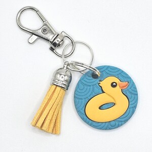 Cute Duck Bag Tags | Polymer Clay | Yellow Duck Keychain | Cruise Ducks | Gift