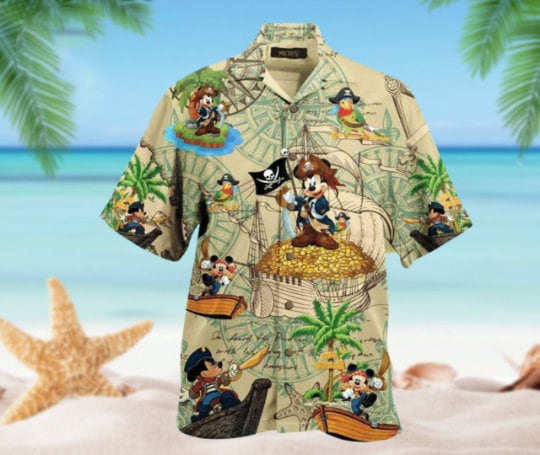 Discover ミッキー メンズ レディース ハワイアン シャツ Disney Mickey Mouse 夏休み 海 行こう