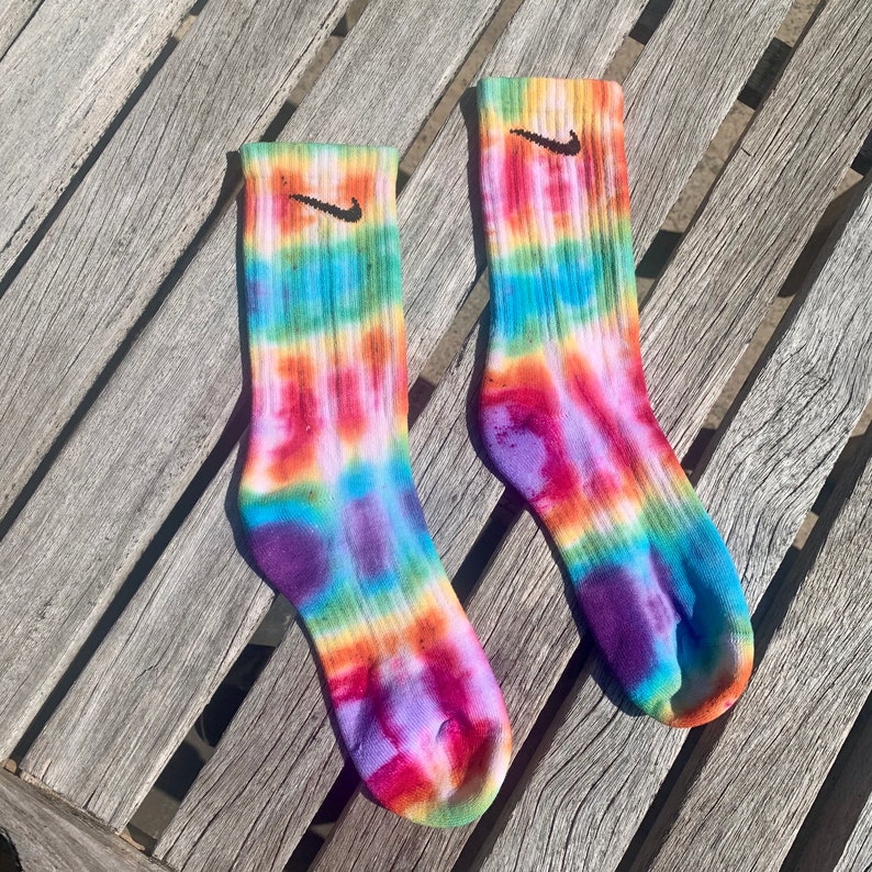Nike Rainbow Tie Dye Socks - Etsy