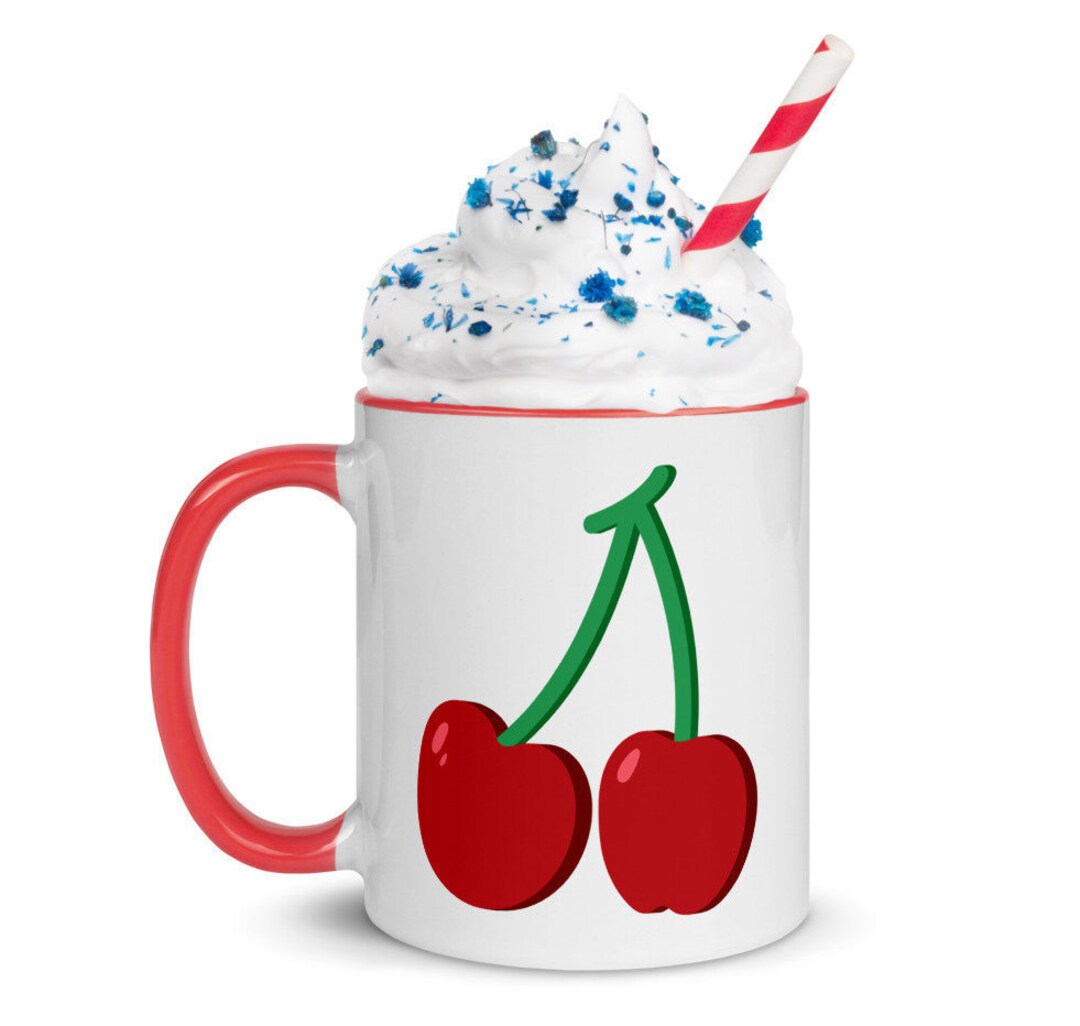 Cherry Coffee Mug Fruit Coffee Mug Cherry Kitchenware Red Coffee Mug