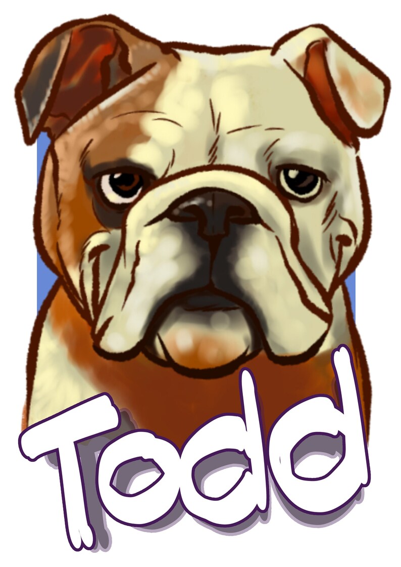 Digital Pet Portrait Pet Portrait Digital Art Pet Etsy