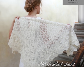 Birch Leaf shawl pattern