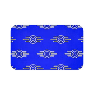 Vault-Tec Multi Bath Mat – 34&quot;x21&quot; Anti-Slip Gamer Rug – Microfiber Fallout Decor - Multi Logo Bright