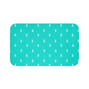 Something Pineapple Shower Curtain – 71&quot;x74&quot; Bold Tropical Decor – 12 Hook Holes Polyester Curtain