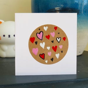 Amor, Cartão pintado à mão, Acrílico e tinta.
