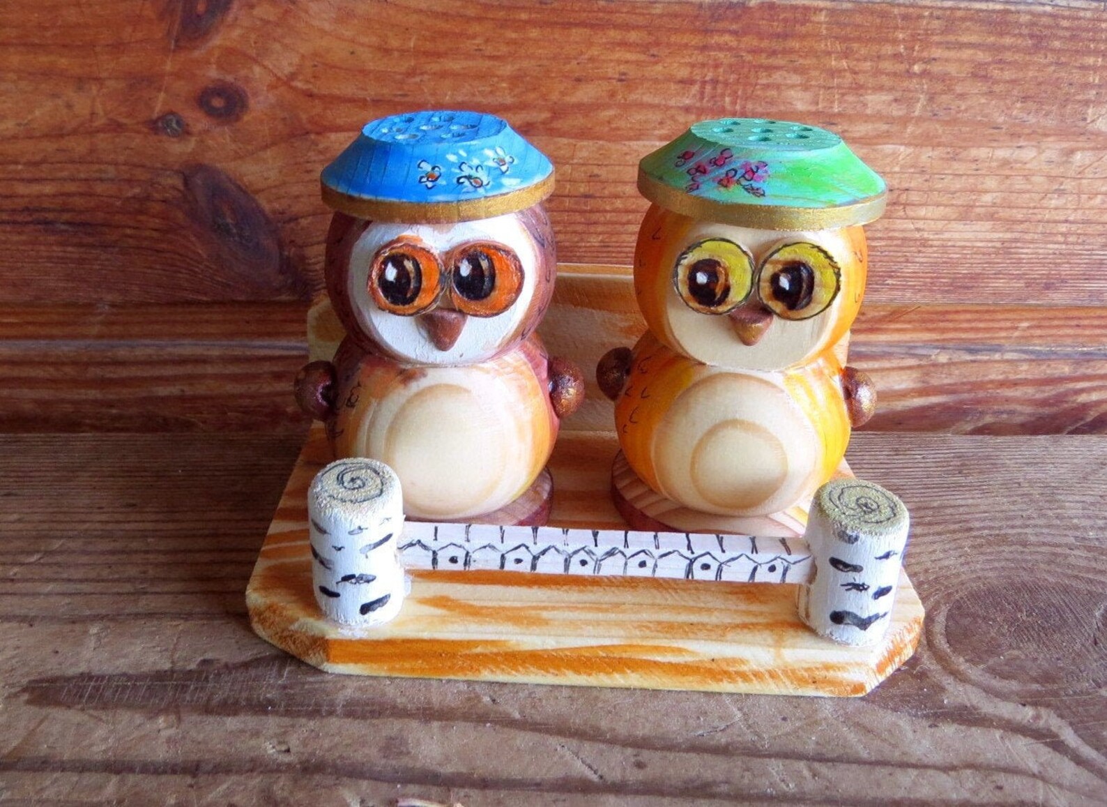 Salt y Pepper Shakers en forma de búhos divertidos conjunto | Etsy