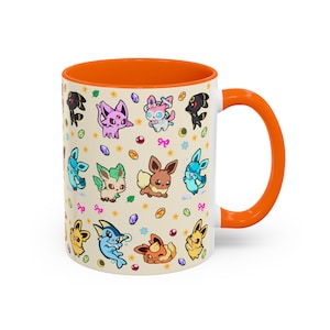 Eeveelution Mug / Anime and Gaming Home decor / Kawaii Gift / Poke Birthday / Personalized Mug / gamer gifts / gaming decor / poke gift image 5