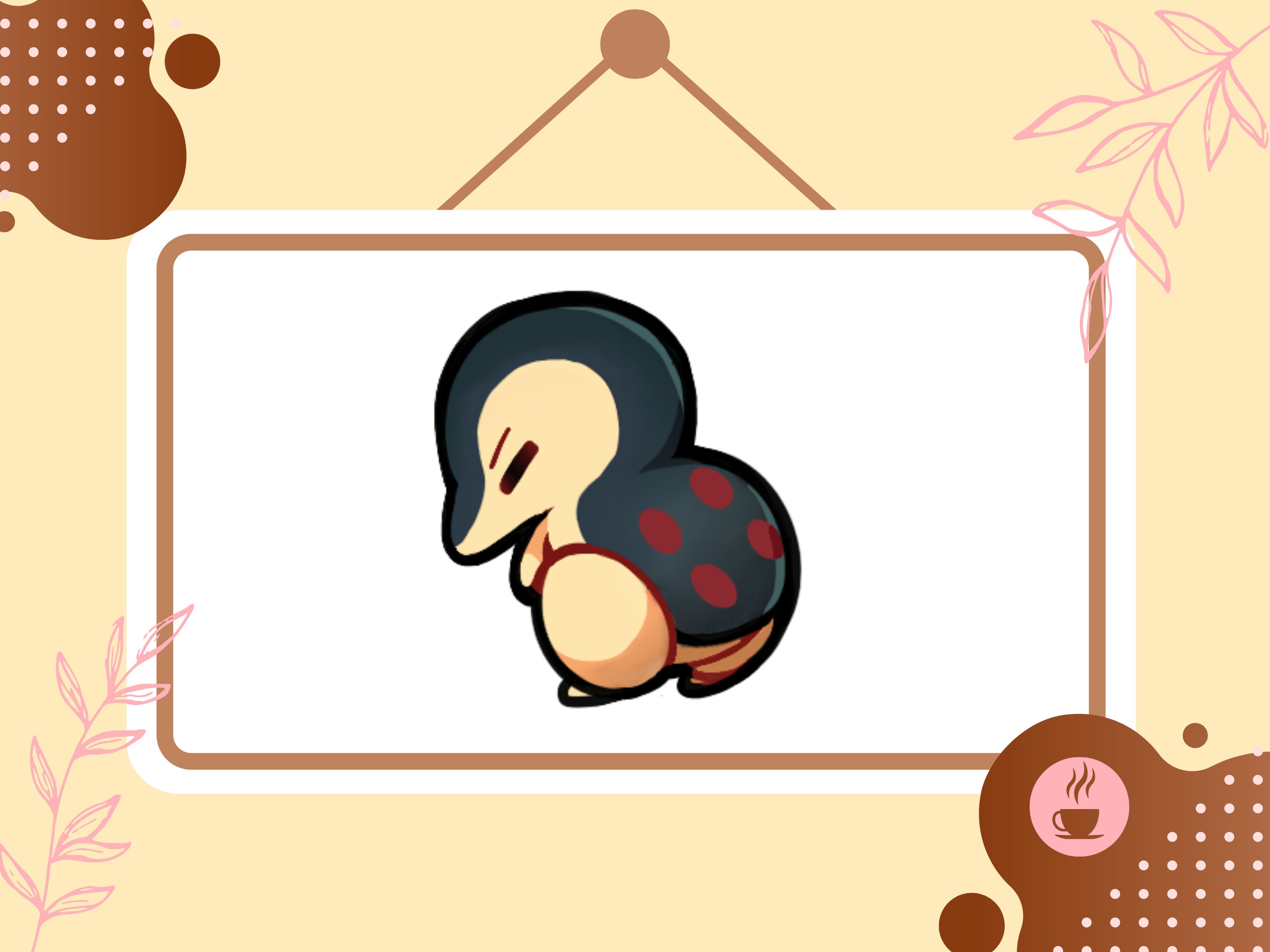 Cyndaquil "No Talk Me Angry" Emote / Cute Pokemon Emote for Twitch and Discord / Emote for Streaming